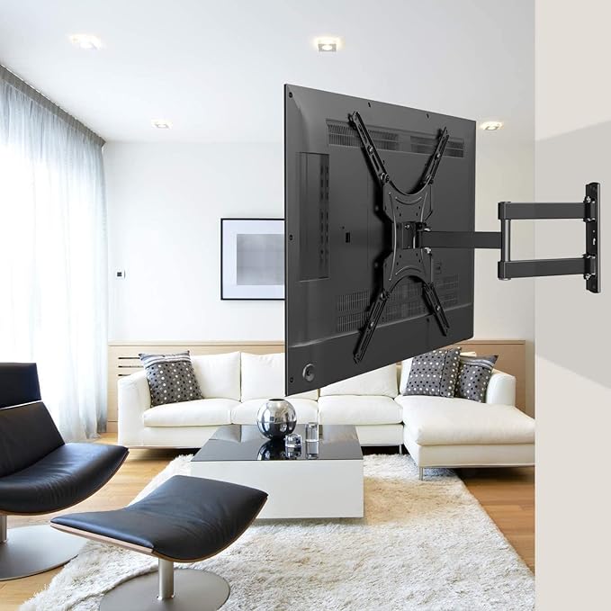 Full Motion TV Wall Mount Bracket Articulating Arms Swivels Tilts Extension - Image 6
