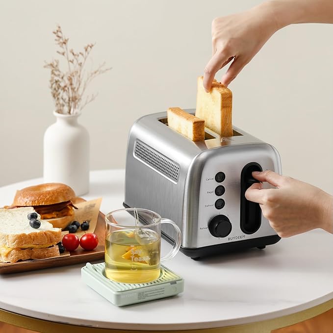 BUYDEEM DT420 2 Slice Toaster, Stainless Steel Toaster - Image 7