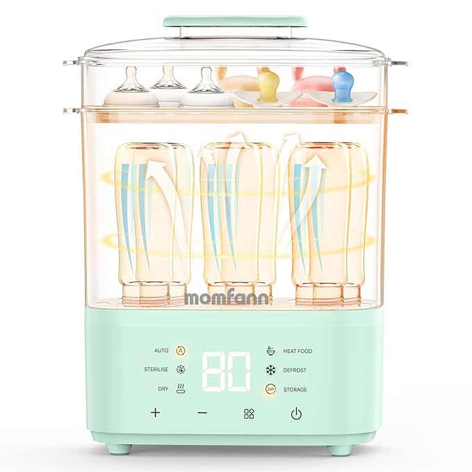 Bottle Sterilizer and Dryer, All-in-One Electric Steam Sterilizer Bottle by momfann