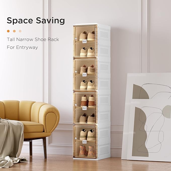 ANTBOX Shoe Organizer Storage Box, Portable Folding Shoe Rack - Image 4