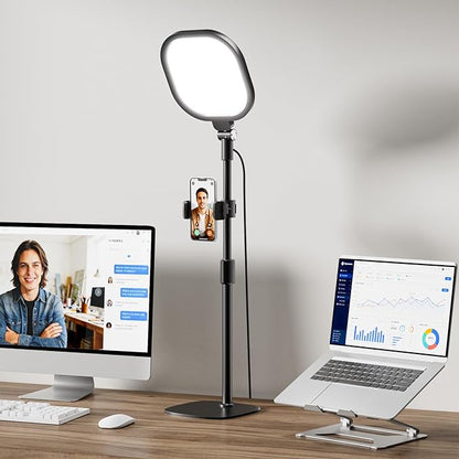 Video Conference Lighting for Zoom Meeting, Ring Light for Desk by LitONES