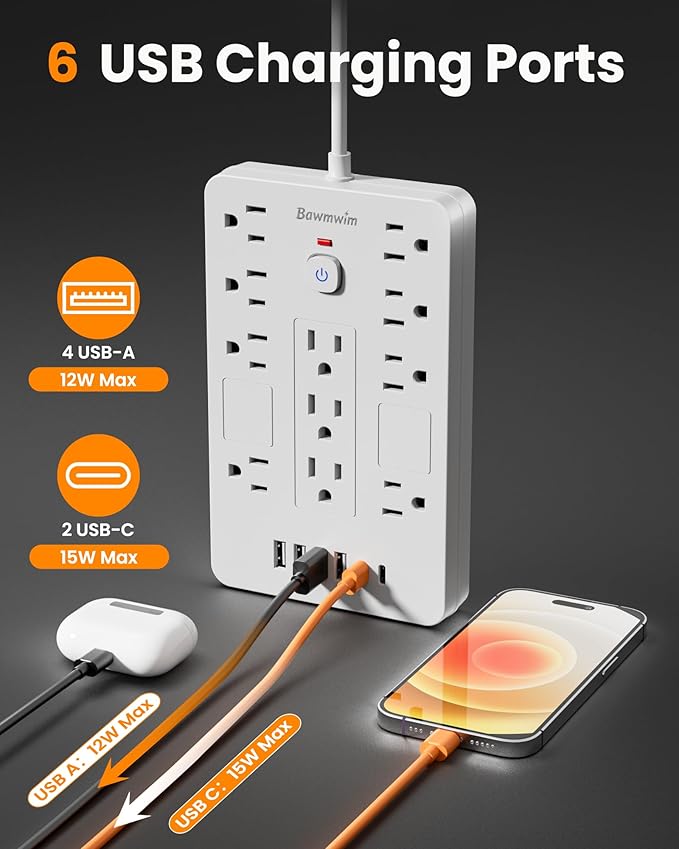 Bawmwim Surge Protector Power Strip - Image 4