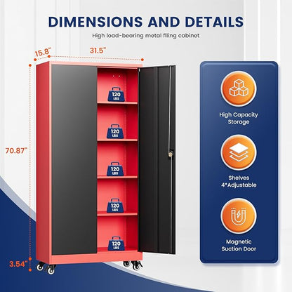 Yizosh Metal Garage Storage Cabinet - Image 3