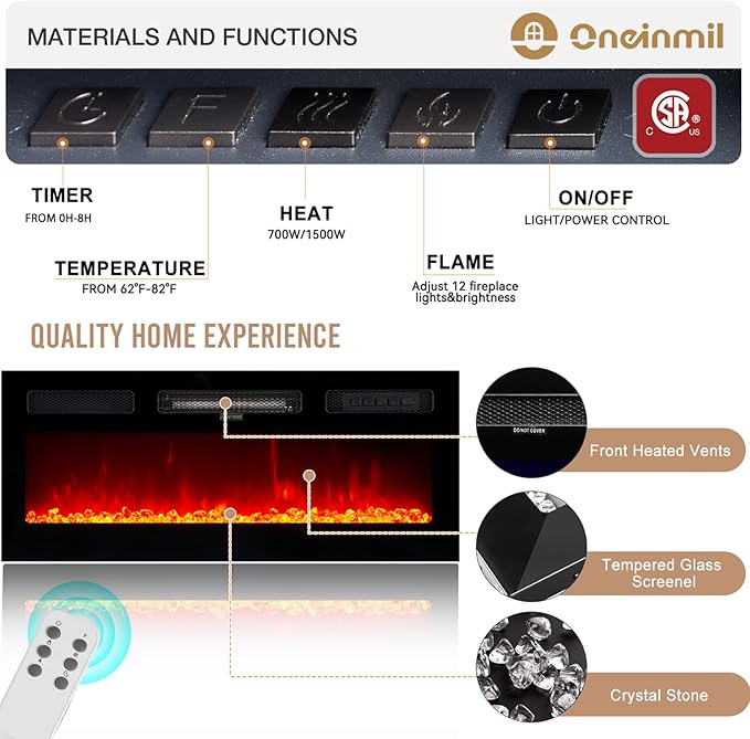 oneinmil Fireplace TV Stand - Image 5