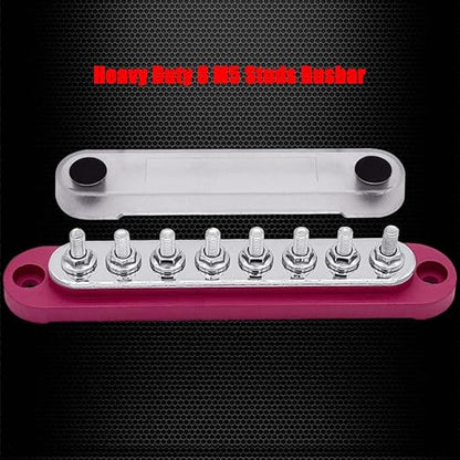 8 x M5 Studs Power Distribution Block Bus Bar 12V, Ampper 5.9" HD 120A Marine - Image 3