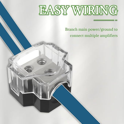 BOJACK 2 Way Power Distribution Connecting Block 1x0/2/4 Gauge Input 2x4/8 - Image 5