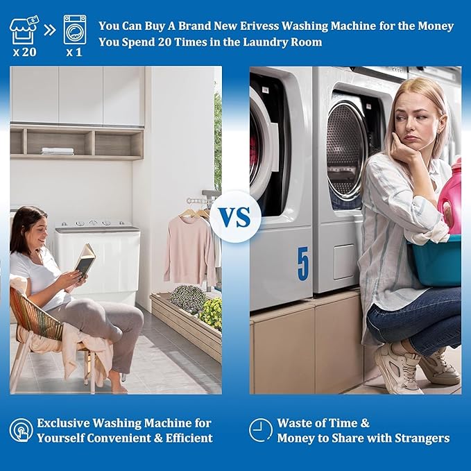 Portable Twin Tub 18lbs Washing Machine - Image 3