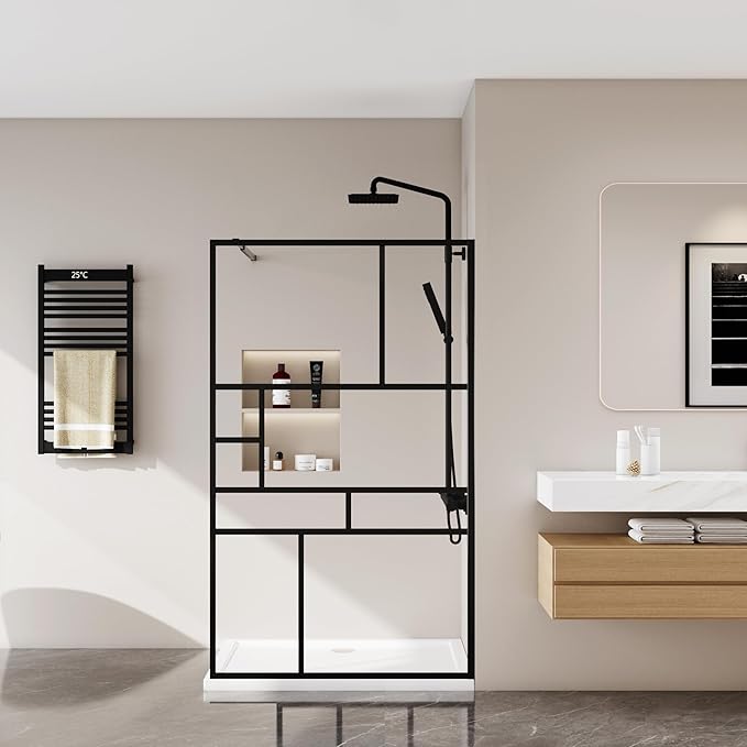 Goodyo 46 in. W x 72 in. H Bathroom Shower Glass Door Framed Tempered Clear - Image 8