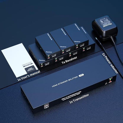HDMI Extender Splitter 1x7 1080P@60Hz Over Cat 5E/6/7 Ethernet Cable 50m - Image 7