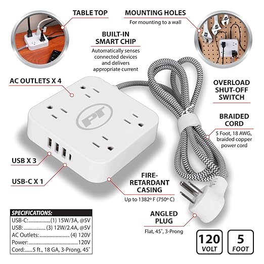 Performance Tool W2266 8-in-1 Power Strip - Image 2
