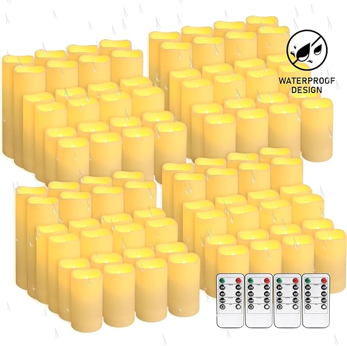 96 Packs Flameless Led Candles, Battery Candles, Simulate Flame, Waterproof - Image 2