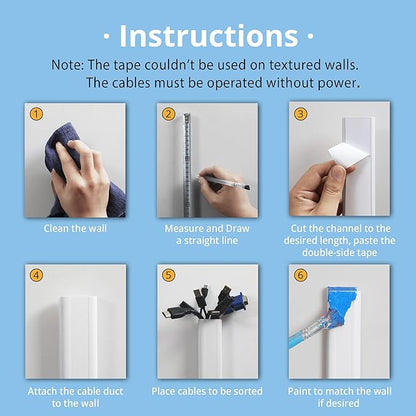Cord Cover Wall 32in, TV Cord Hider - Image 7