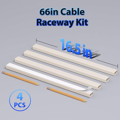 66in Large Wire Hiders for TV on Wall for 3-4 Cords - Image 3