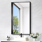 Black Bathroom Mirror, 40x24 Inch Rectangular Framed Mirror, Large Wall Mounted by Unknown