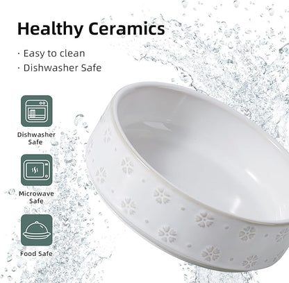 6.1inch Ceramic Set of 2 Dog and Cat Bowls, Food and Water Bowls - Image 5