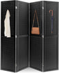 ECOMEX 4 Panel Room Divider, 5.6Ft Pegboard Display Wooden Room Divider Folding by ECOMEX