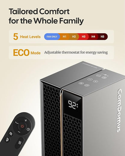 ComDomus Electric Heaters for Indoor Use, 32” Space Heater Large Room - Image 3