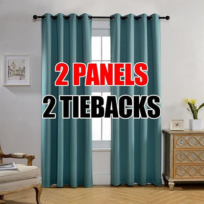 MIUCO 1 Pair Thermal Insulated Grommet 52-Inch-by-95-Inch Blackout Window by MIUCO