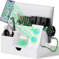 Sleek White PU Leather Charging Station by LADSTAG