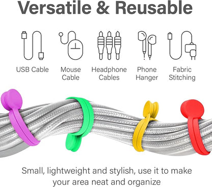 30-Pack Magnetic Cable Ties – Snap-On Silicone Magnetic Cord Ties - Image 7