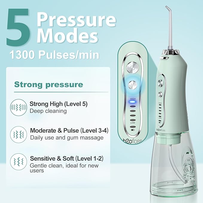 H2ofloss Water Dental Flosser Teeth Pick: Portable Cordless Oral Irrigator - Image 2