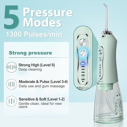 H2ofloss Water Dental Flosser Teeth Pick: Portable Cordless Oral Irrigator - Image 2