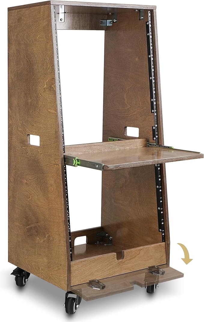 Sound Town DIY Slanted 20U Studio Rack, - Image 4