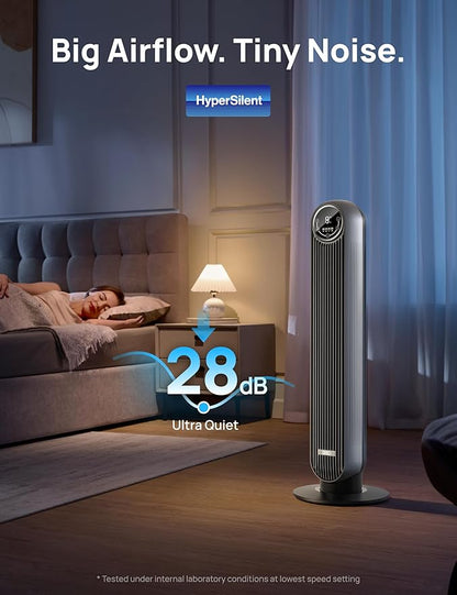 Dreo Tower Fan for Bedroom, 25ft/s Velocity Quiet Floor Fan, 90° Oscillating - Image 5