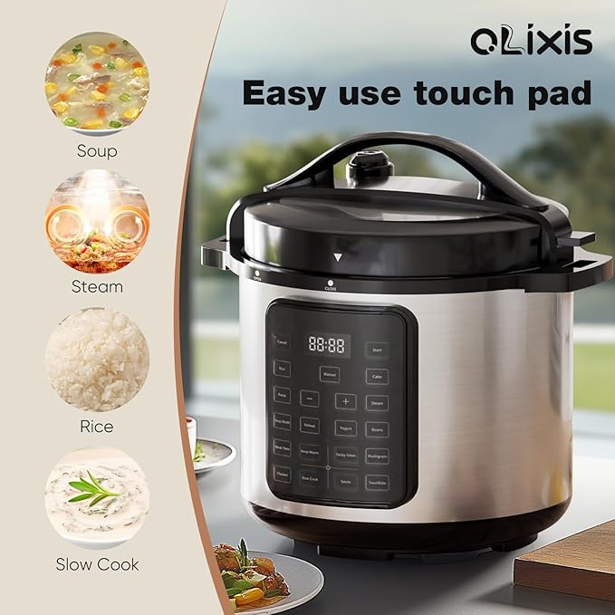 OLIXIS Electric Pressure Cooker 8 Quart Stainless Steel Multi Cooker Electric - Image 9