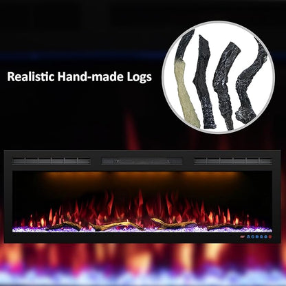 Electric Fireplace Logs, Realistic Synthetic Resin Log Decoration - Image 2