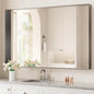 Koonmi 30x48 Inch Black Metal Framed Bathroom Mirror by KOONMI