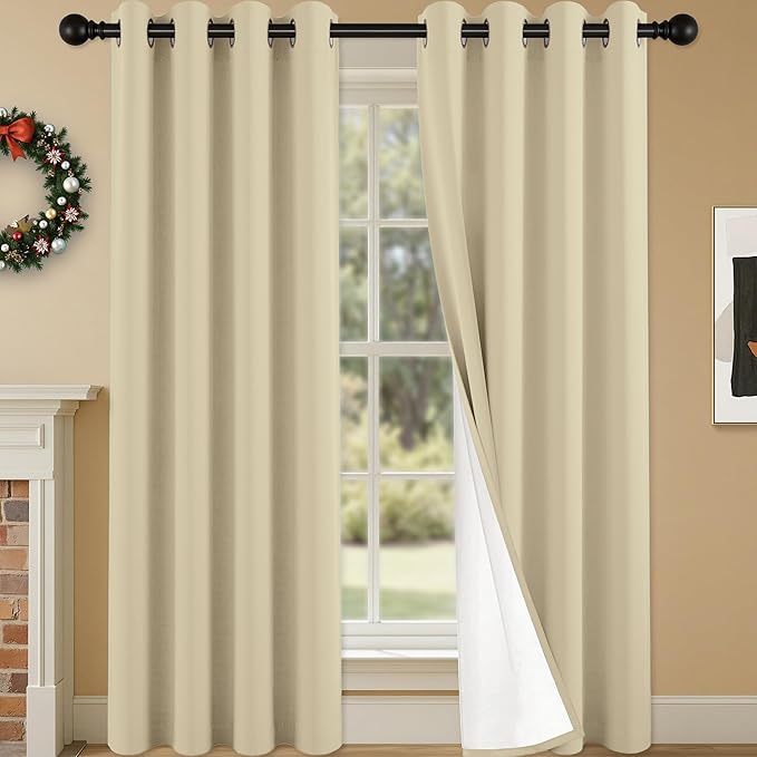 100% Blackout Curtains 108 Inch Length by Unknown