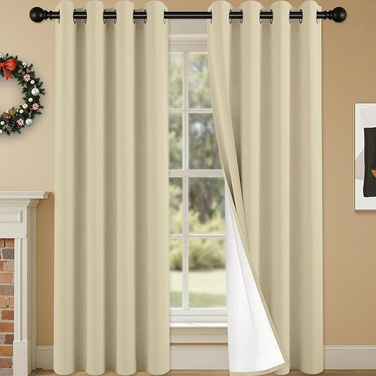 100% Blackout Curtains 108 Inch Length by Unknown