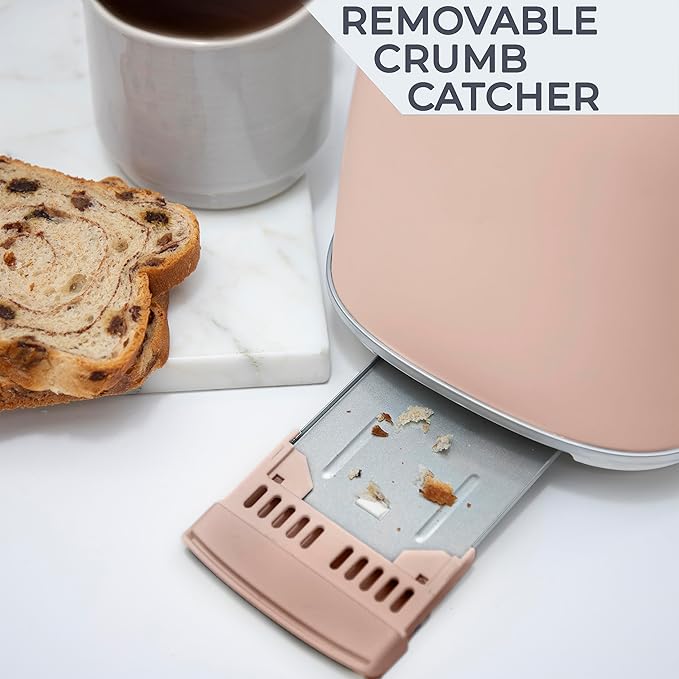 Rae Dunn Retro Rounded Bread Toaster, 2 Slice Stainless Steel Toaster - Image 4