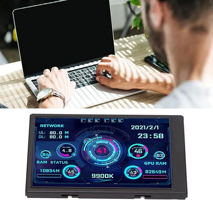 3.5in Computer Temp Monitor, PC Sensor Panel Display, PC CPU HDD Data Monitor - Image 3