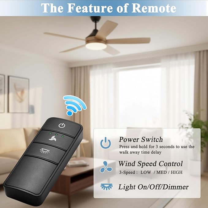 3 Speeds Ceiling Fan Remote Control - Image 2