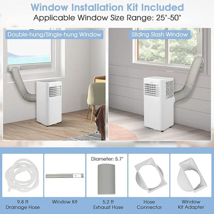COSTWAY Portable Air Conditioner, 8000 BTU 3-in-1 Personal AC Unit - Image 6