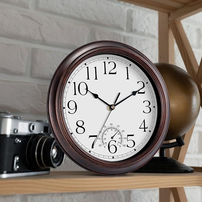 KECYET 8.5 Inch Outdoor Wall Clock - Image 4