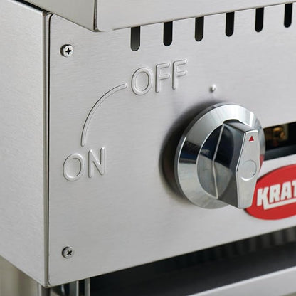 Kratos 15" Wide Commercial Countertop Griddle, Gas Hot Plate - Image 4