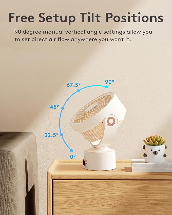 CARONSORT Desk Fan, Small Oscillating Fan - Image 4