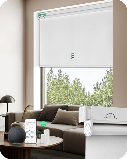Allesin No Drill Motorized Roller Blinds by AllesinSmartHomeCenter