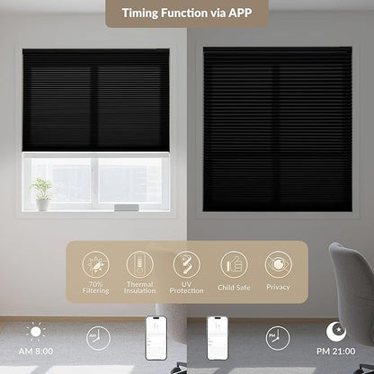 Boolegon No Drill Motorized Cellular Blinds - Image 4