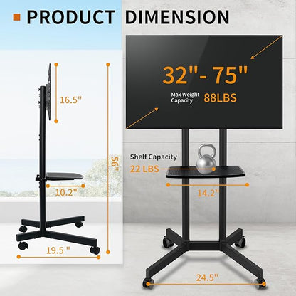 Solid Grace Rolling TV Stand - Image 8