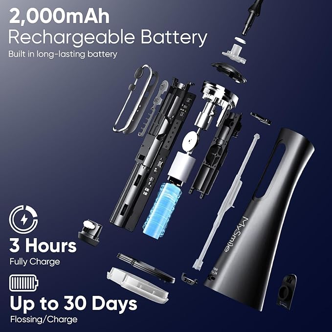 MySmile LP211 Cordless Water Flossers, Portable Rechargeable Oral Irrigator - Image 2