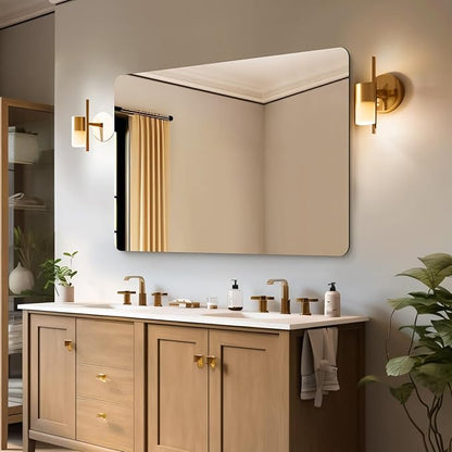 Mirrorons 40 x 30 Bathroom Mirror, Rounded Corner Frameless Mirror, Modern - Image 4