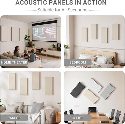 4 Pack High-Density Core with Fabric Cover Acoustic Panels – 24×12×2 In - Image 6