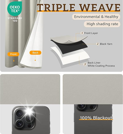 100% Blackout Curtains 63 Inch Length - Image 3