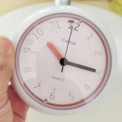 OSTAR Waterproof Bathroom Shower Clock, Analog Quartz Clock Hanging Stand Dual - Image 5