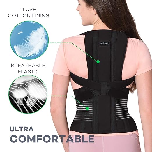 SICHEER Posture Corrector for Women and Men Back Brace Straightener Shoulder - Image 6