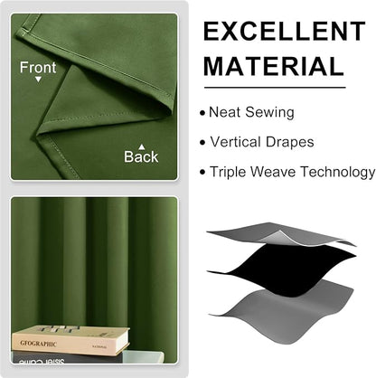 DWCN Blackout Curtains for Living Room, Room Drakening Drapes for Bedroom - Image 5